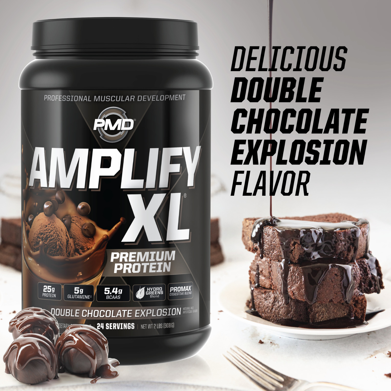 Amplify XL Protein Matrix – Strength & Recovery – Double Chocolate 24 Servings