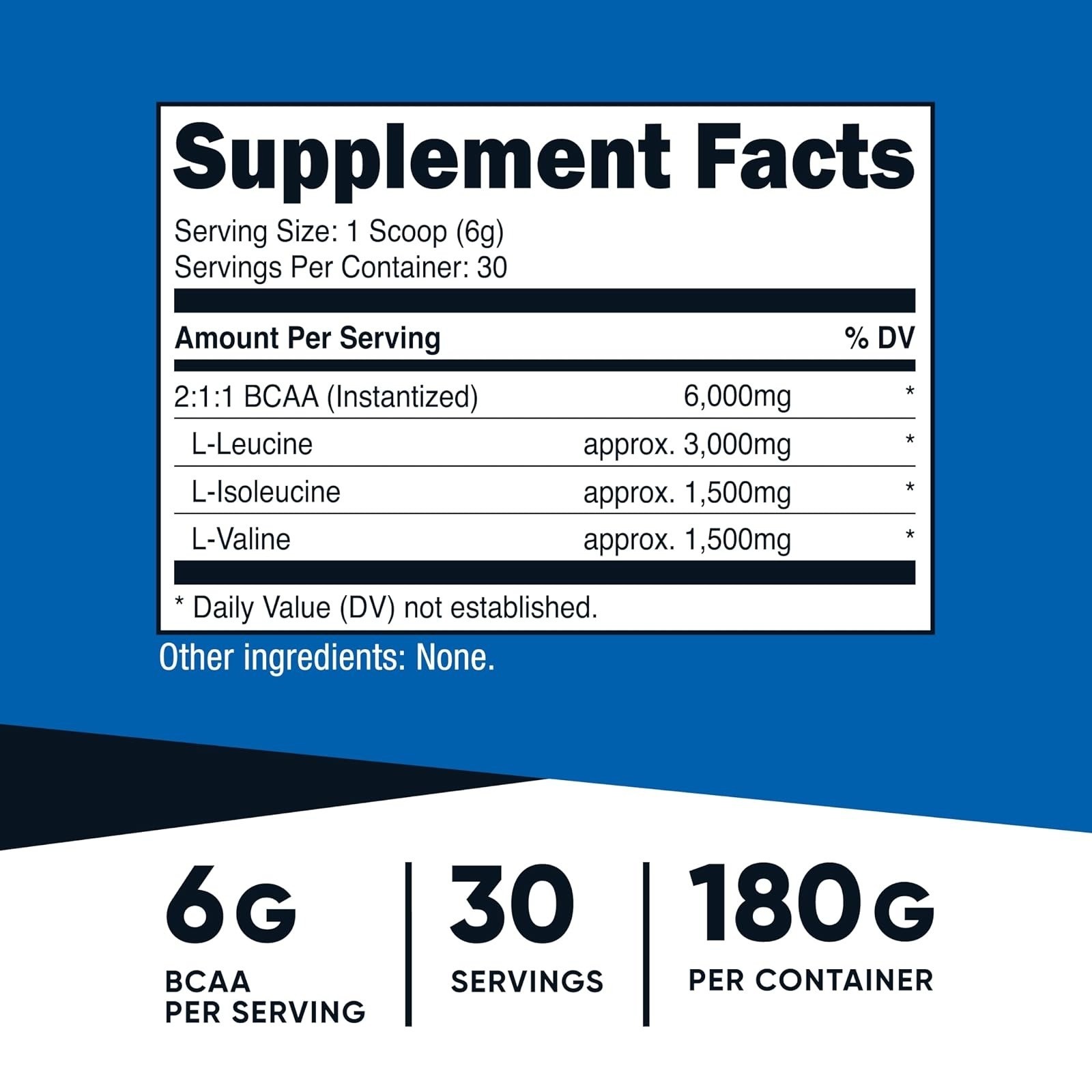 BCAA Powder (Unflavored, 30 Servings) – Vegetarian, Non-GMO, Gluten Free, Optima