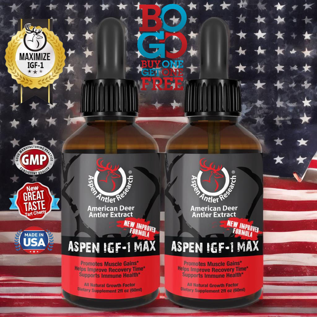 Deer Antler Velvet Extract Spray – IGF-1 | 200mgs, 2 Pack | 43X Concentration!