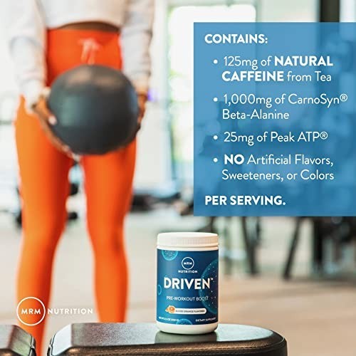Pre Workout Powder – Energy & Focus Boost, 29 Servings, Strawberry Kiwi, Vegan,