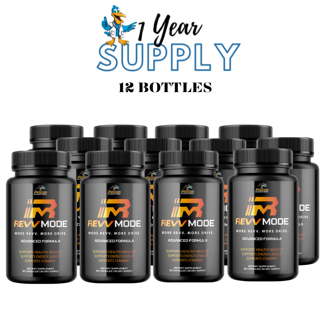 Revv Mode- Bodybuilding & Men’s Health Support- 12 Bottles- 1080 Capsules