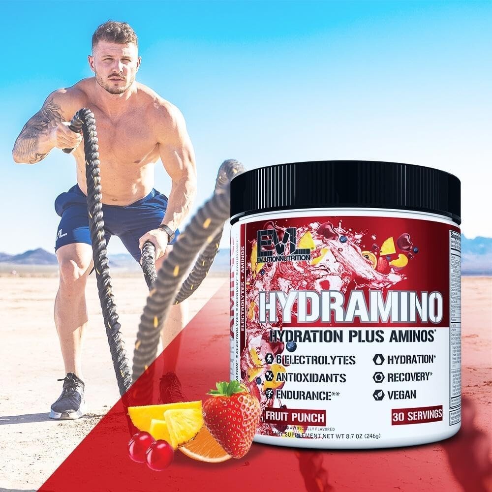 EVL Evlution Nutrition HYDRAMINO Complete Hydration Multiplier – 6 Electrolytes