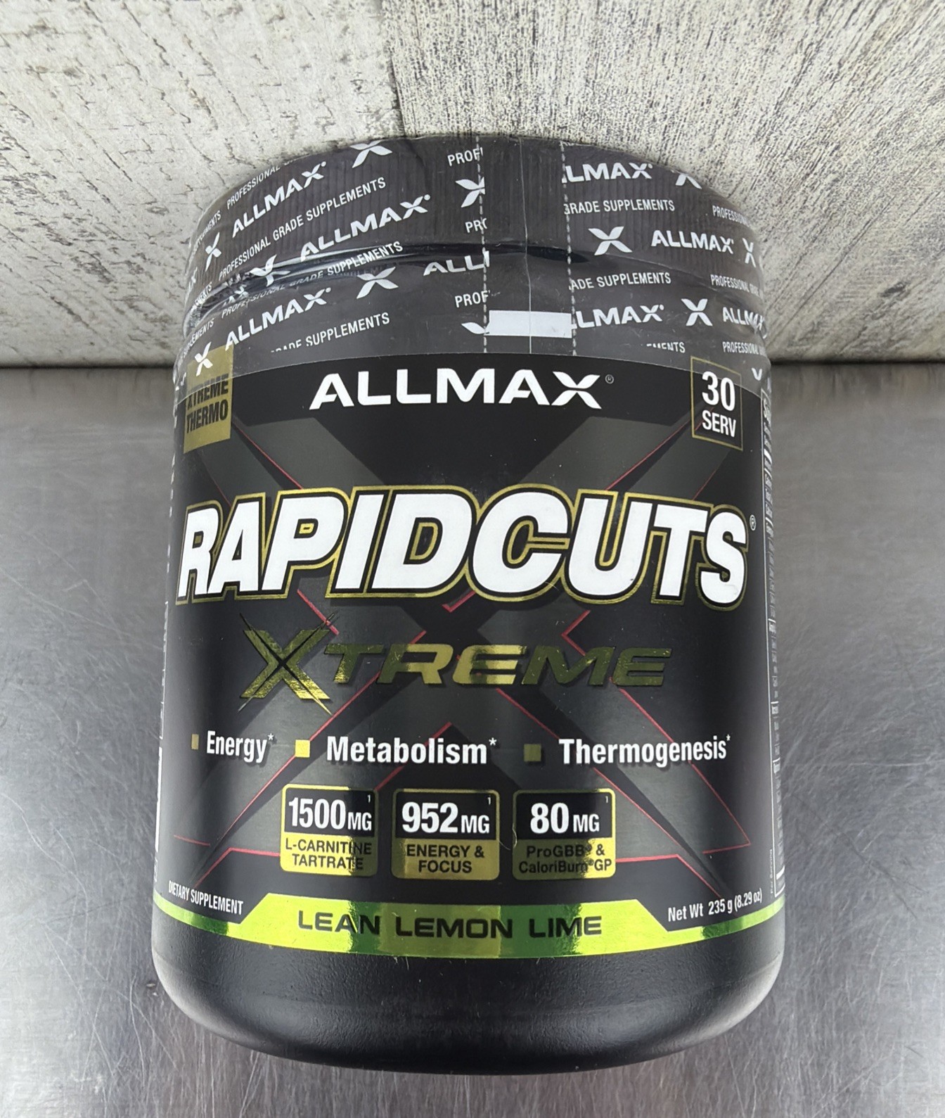 Allmax Rapidcuts Xtreme Pre Workout Powder 30 Servings Lemon Lime