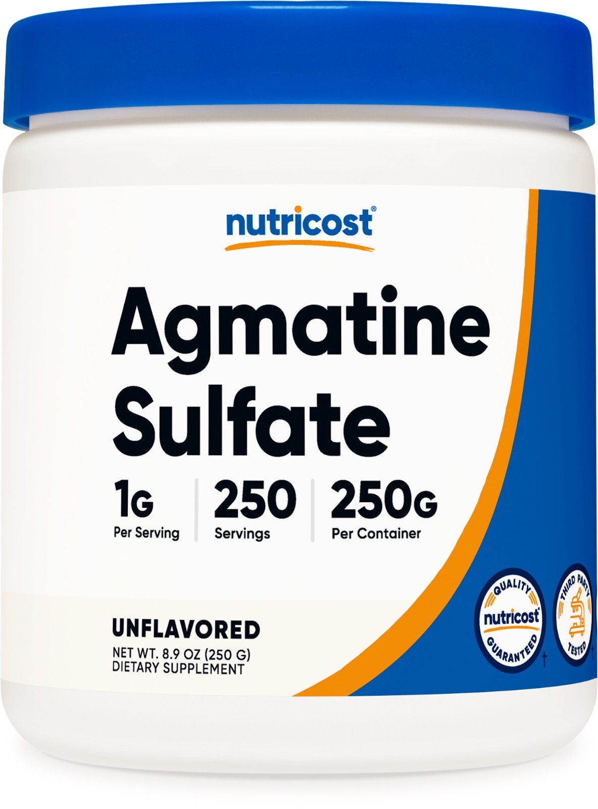 Nutricost Agmatine Powder 250 Grams – 250 1G Servings of Pure Agmatine Sulfate