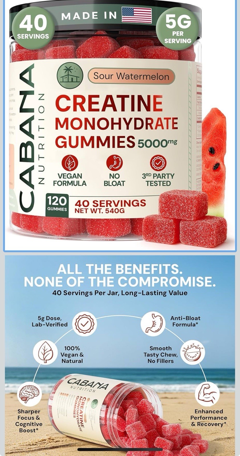 Creatine Monohydrate Gummies.