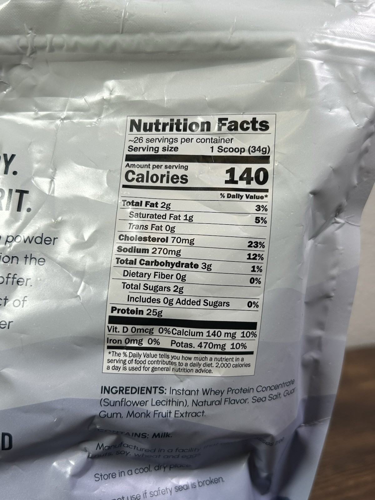 Taha Health Nutrition Vanilla Flavored Whey Protein Concentrate Powder, 25g