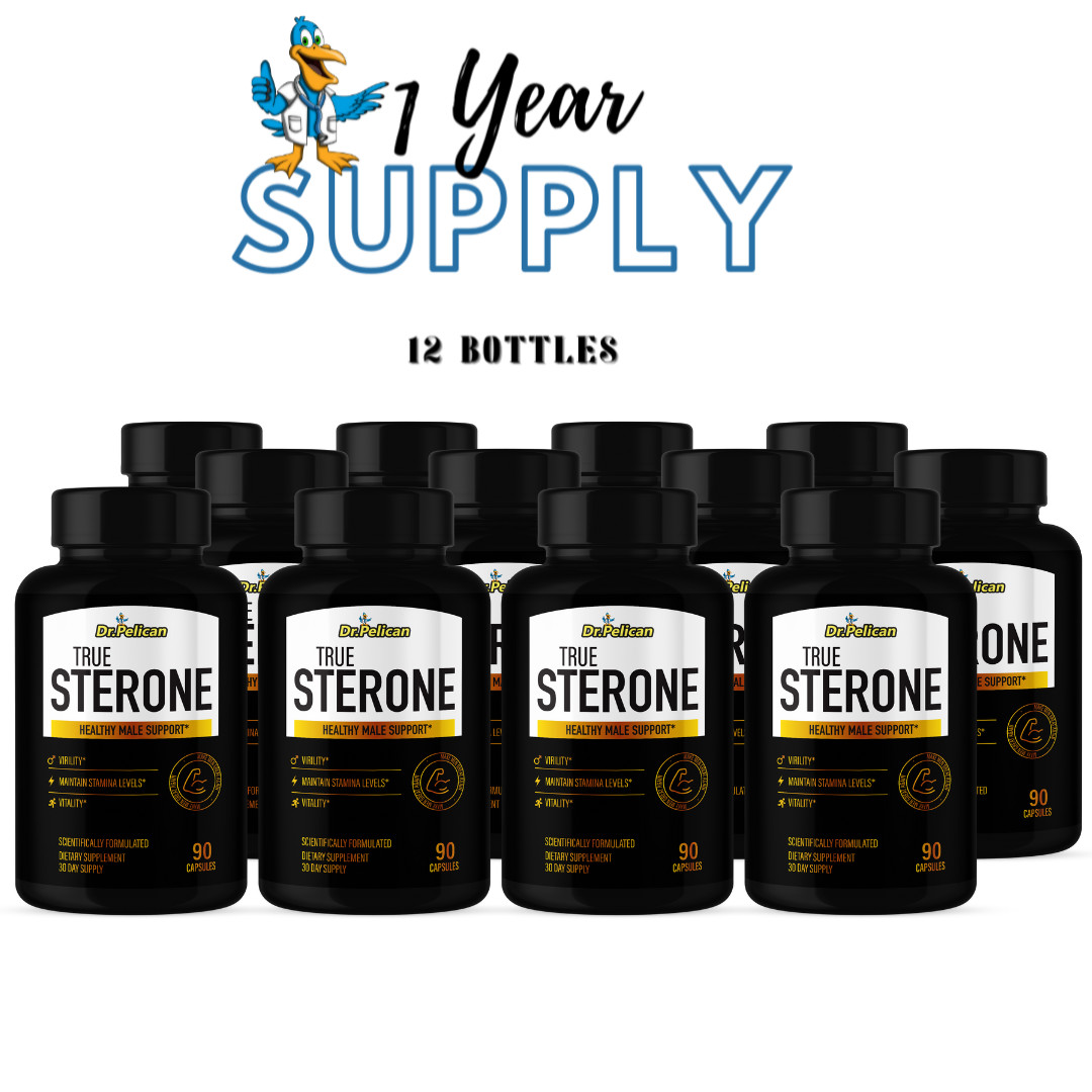 True Sterone- Bodybuilding & Men’s Health Support- 12 Bottles- 1080 Capsules