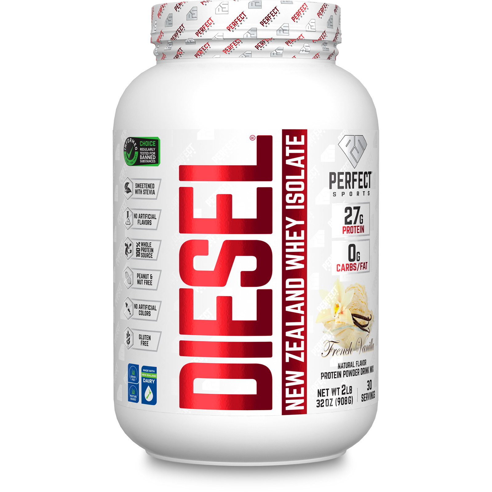 Diesel, New Zealand Whey Isolate, French Vanilla, 2 lb (908 g)