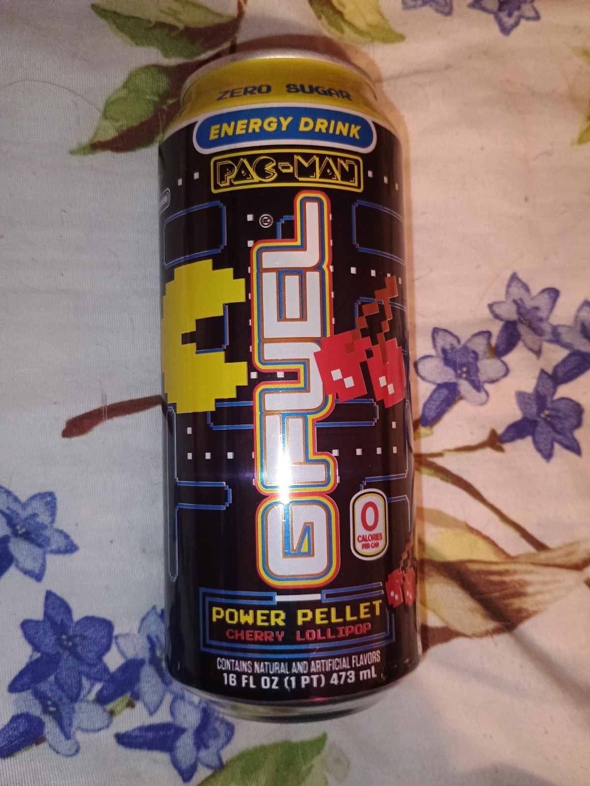 G-Fuel Pac Man Energy Drink Full Can 16 Fl Oz Cherry Lollipop Video Game Arcade