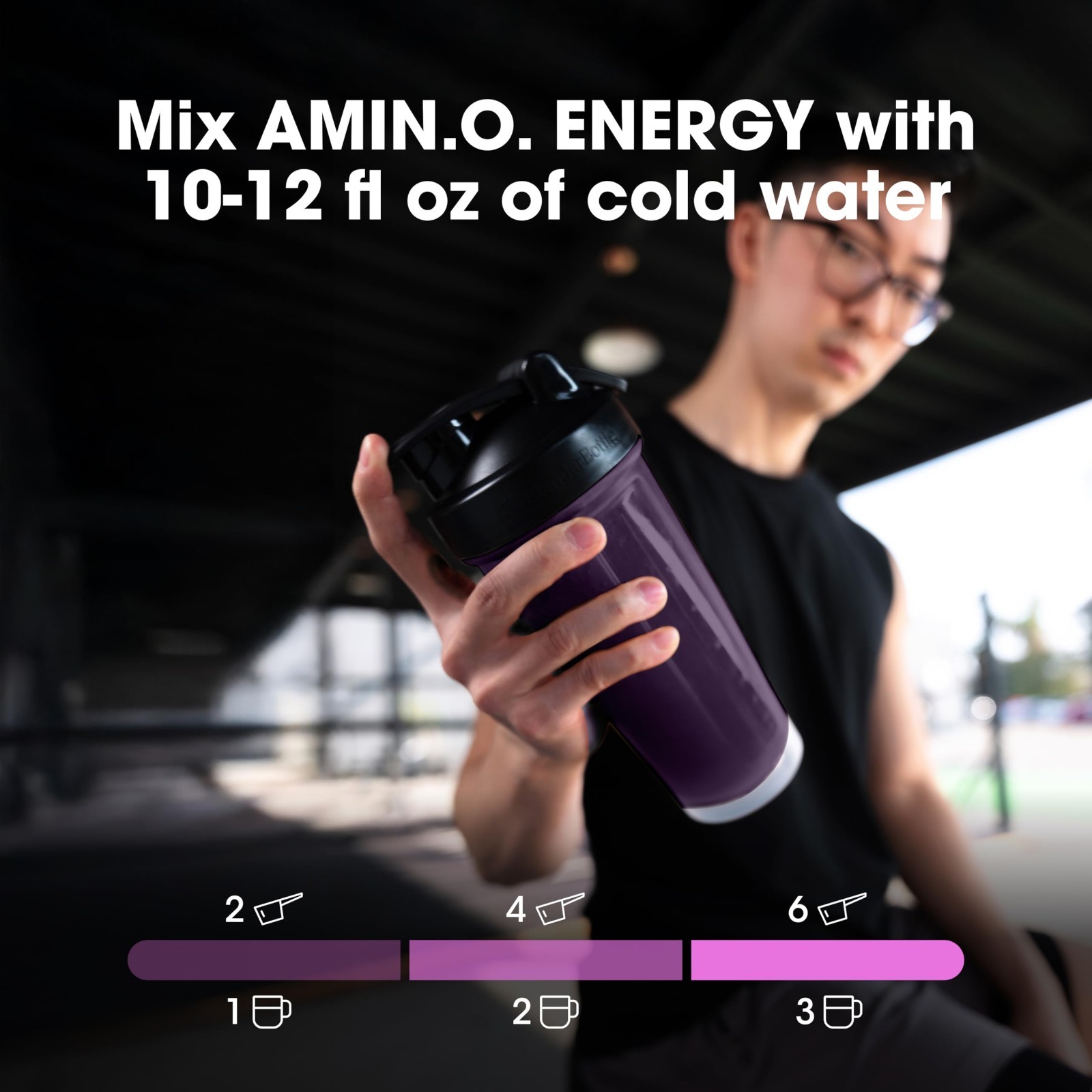 Amino Energy Powder with BCAAs, Electrolytes & Caffeine – Grape Flavor, 30 Servi
