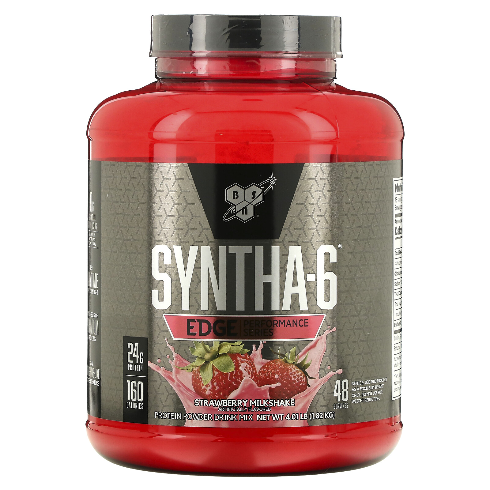 Syntha-6 Edge®, Protein Powder Drink Mix, Strawberry Milkshake, 4.01 lb (1.82