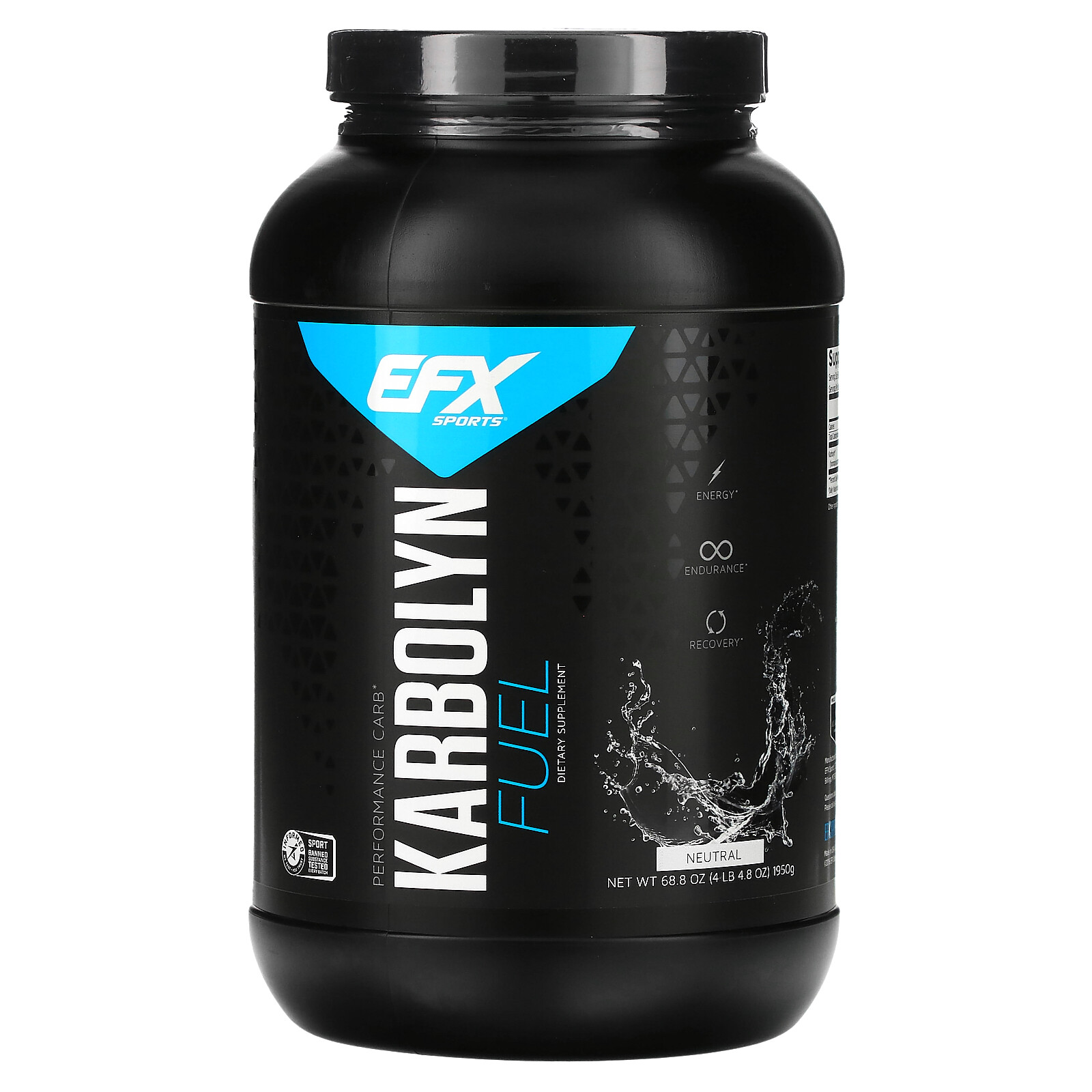 EFX Sports Karbolyn Fuel Neutral 68 8 oz 1950 g Gluten-Free, Informed Sport,