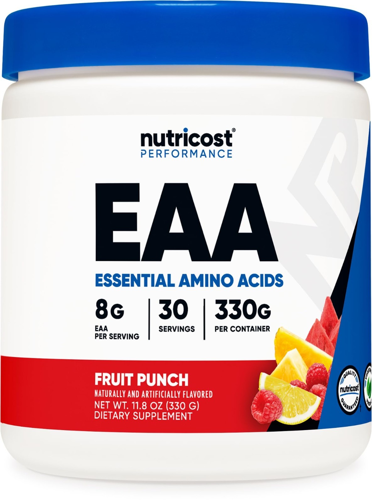 Essential Amino Acids EAA Powder – 30 Servings Fruit Punch, Non-GMO, Gluten Free