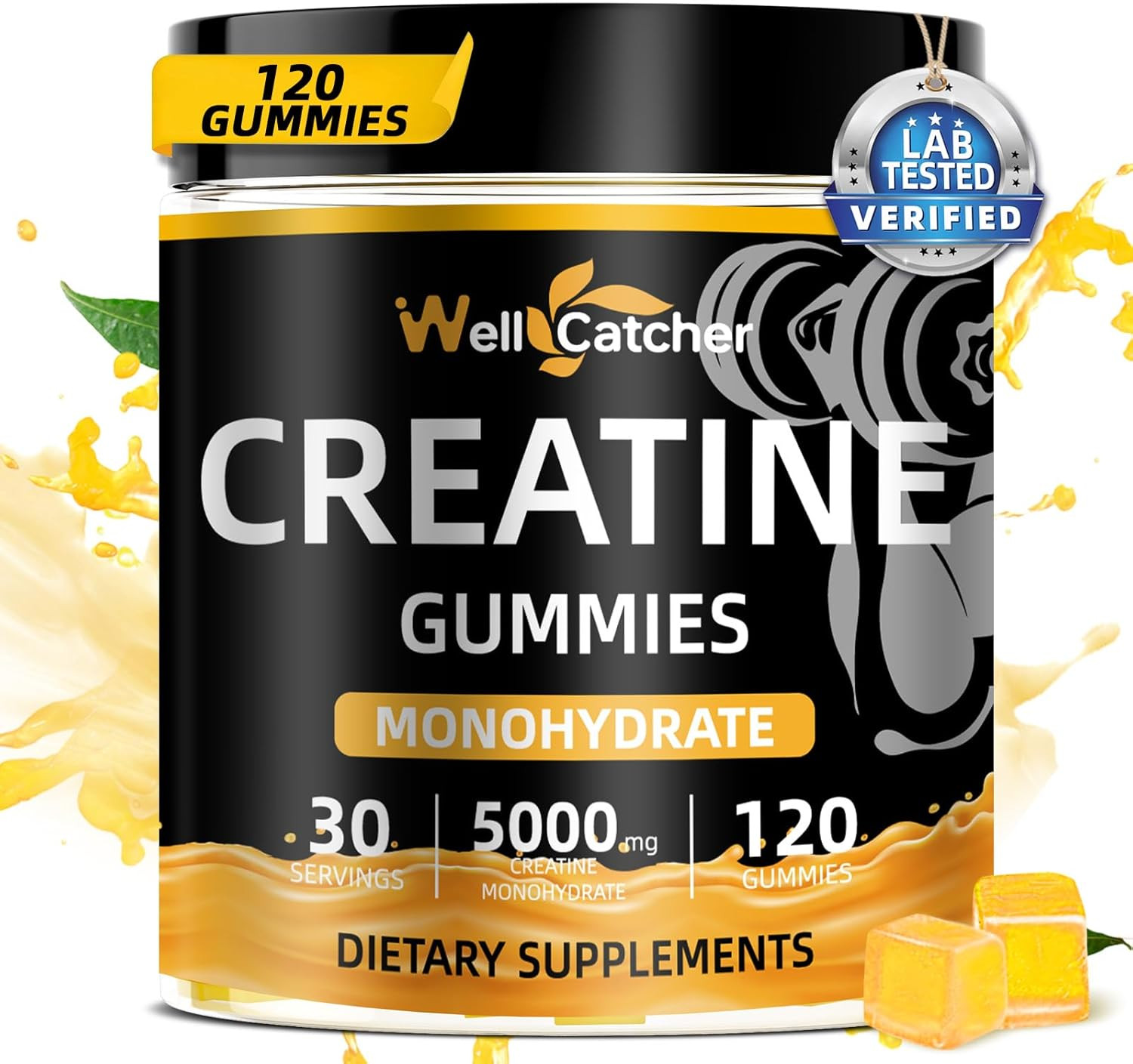 Creatine Monohydrate Gummies for Men Women: Lab Tested Creatine 5000Mg Supplemen