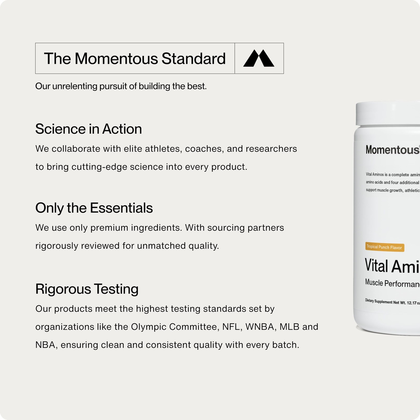 Vital Aminos Powder Supplement – BCAA & EAA – Tropical Punch – NSF Certified …