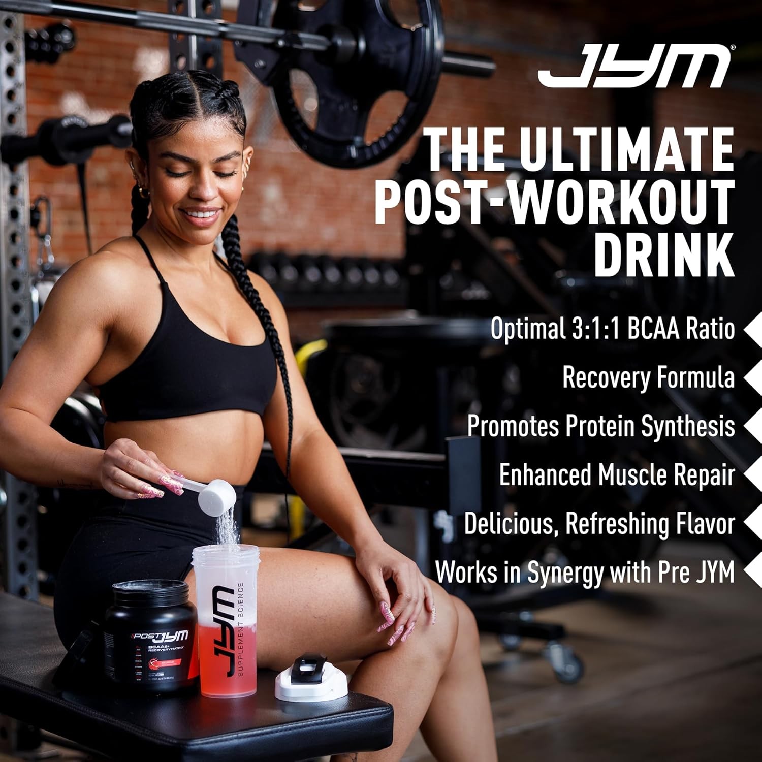 Preworkout JYM Active Matrix Mandarin Orange Amino Recovery Powder Pure Creatine