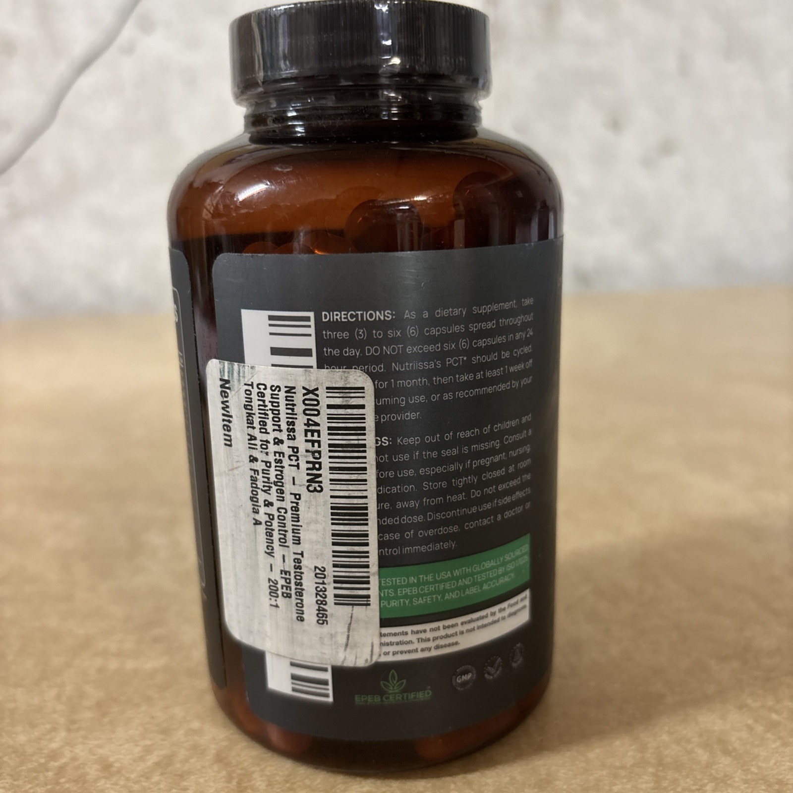 Nutriissa PCT Post Cycle Therapy Estrogen Control 2700mg180 Capsules Free ship