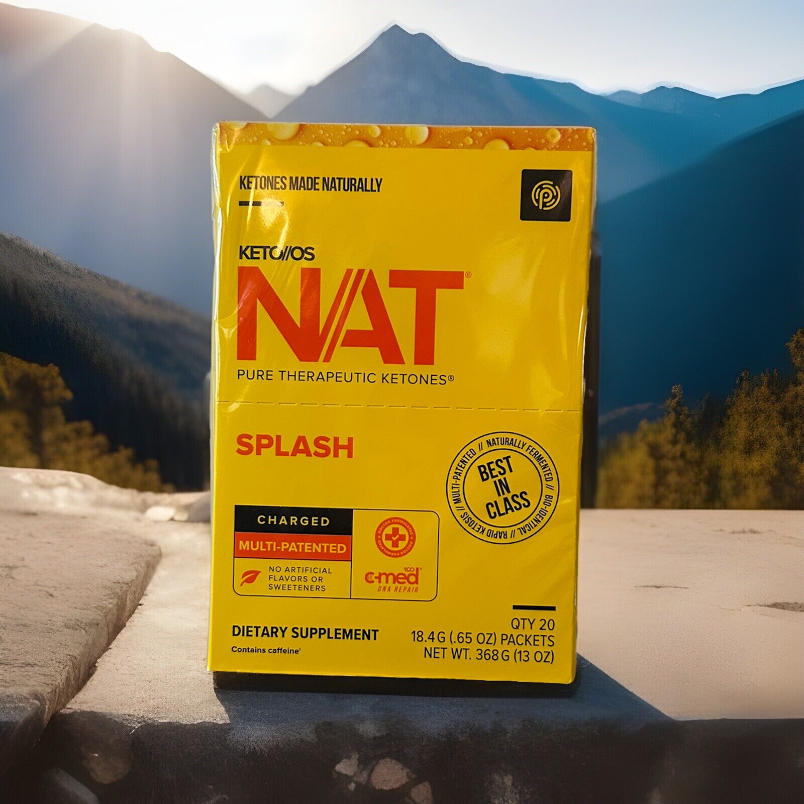 Pruvit Keto OS NAT Ketones SPLASH Charged 20 Packs