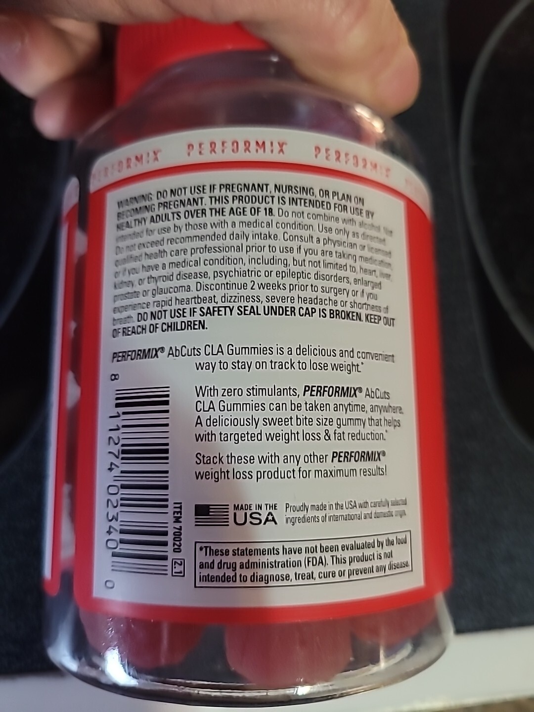 Performix Abcuts CLA Gummies Fruit Punch Ex 10/26 Free Shipping
