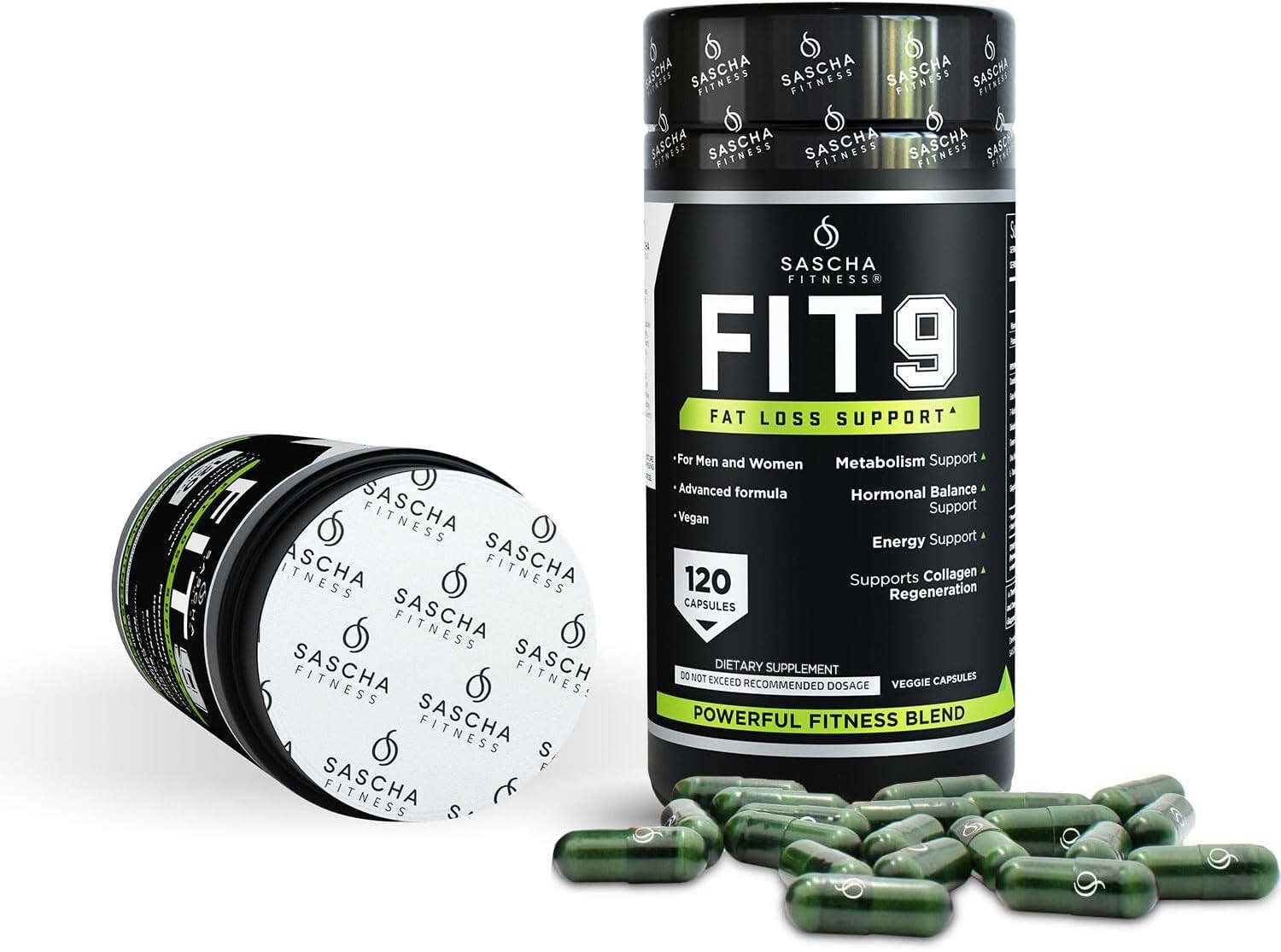 Sascha FIT 9 Fitness Fat Loss pills | Weight Loss Supplements-Vegan-120 Caps