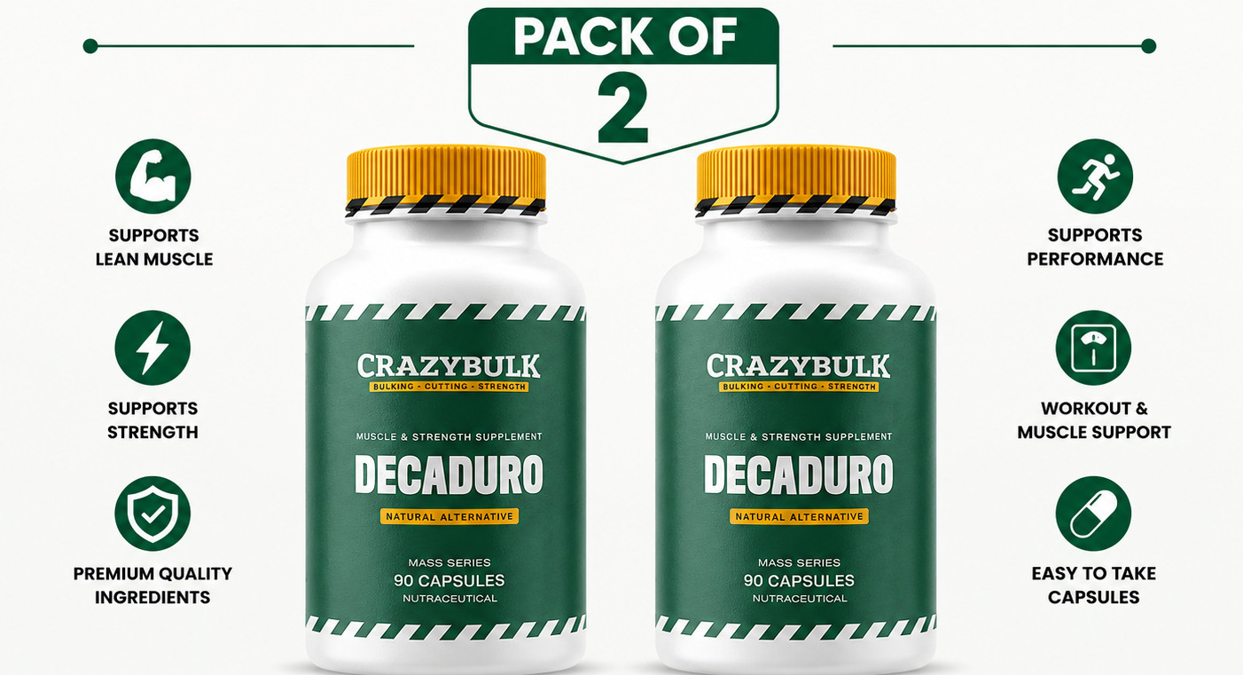 CrazyBulk Decaduro Stack Recovery Energy Workout 90 capsules Pack of 2 F/S