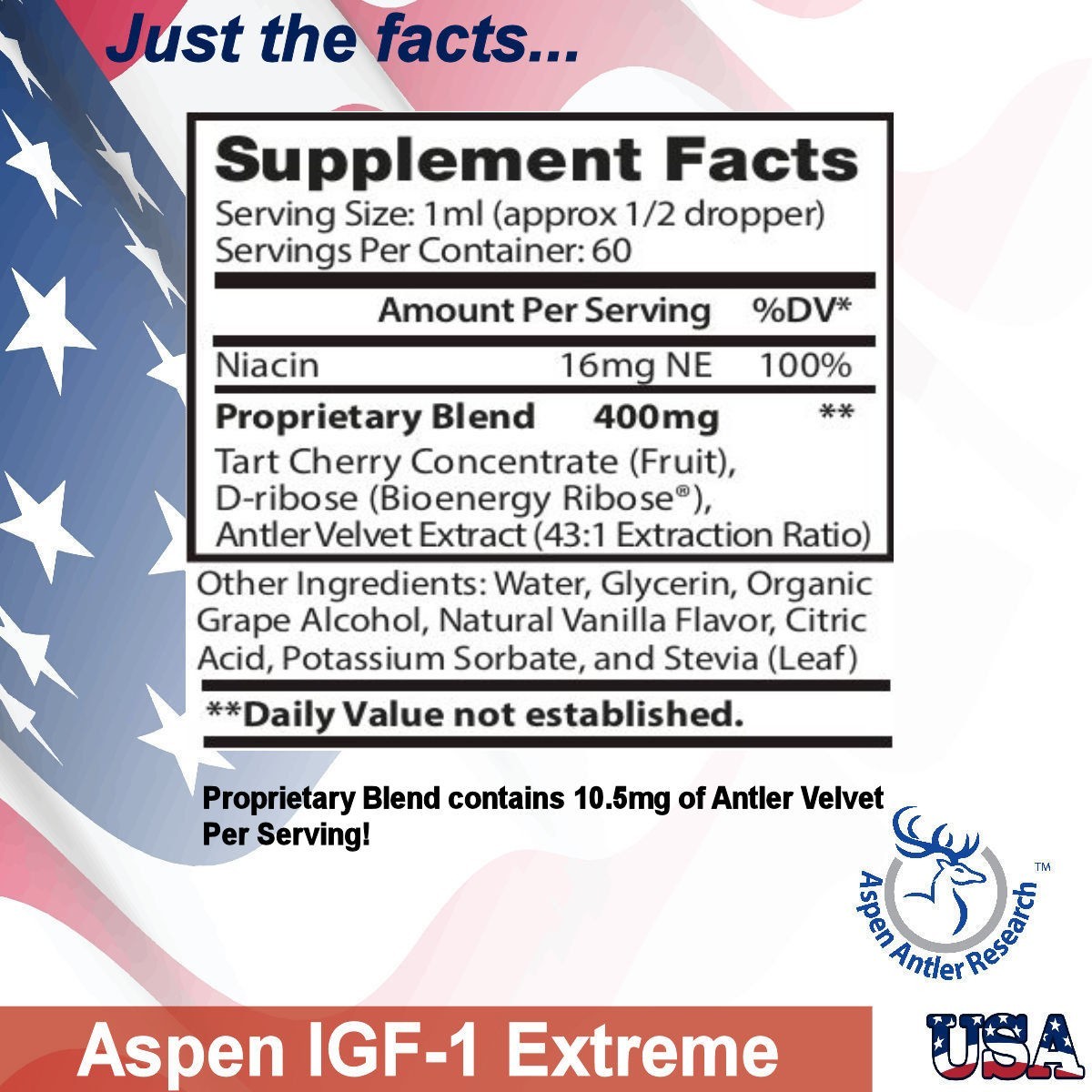 Deer Antler Velvet Spray EXTREME IGF-1 | 400mg At 43X | One Bottle