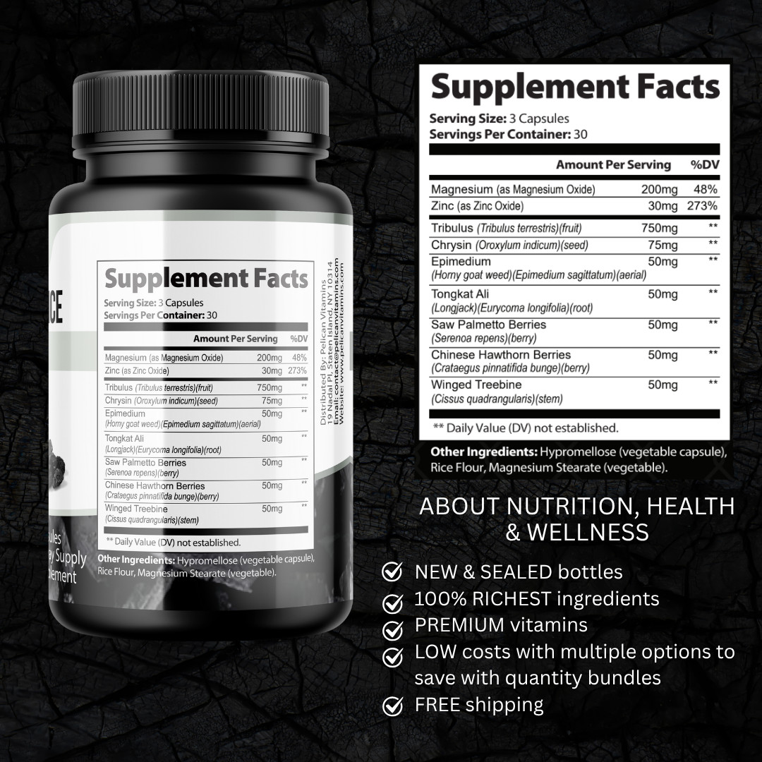 Gold Performance- Bodybuilding & Men’s Health Support- 4 Bottles- 360 Capsules