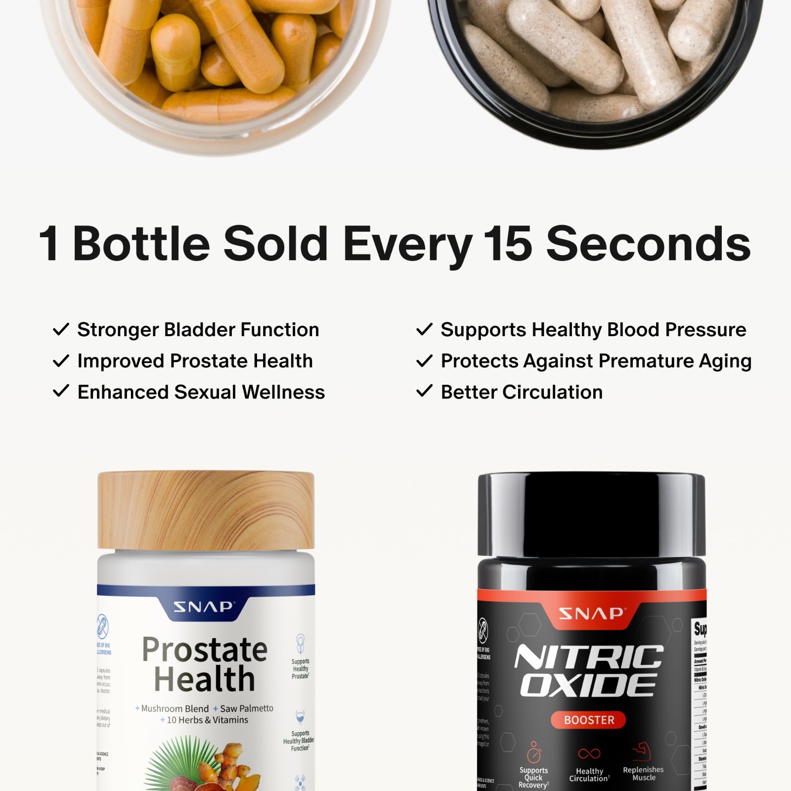 Nitric Oxide Booster – L-Arginine, L-Citrulline 1500mg + Prostate Health Bundle