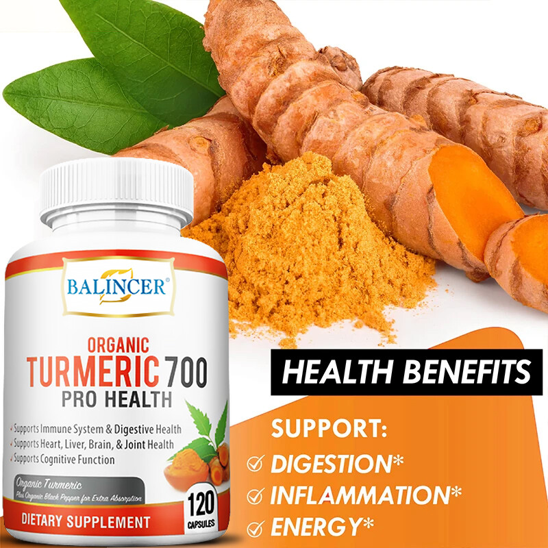 Turmeric Curcumin 700mg Herbal Extract Liver, Brain, Heart, Joint Health