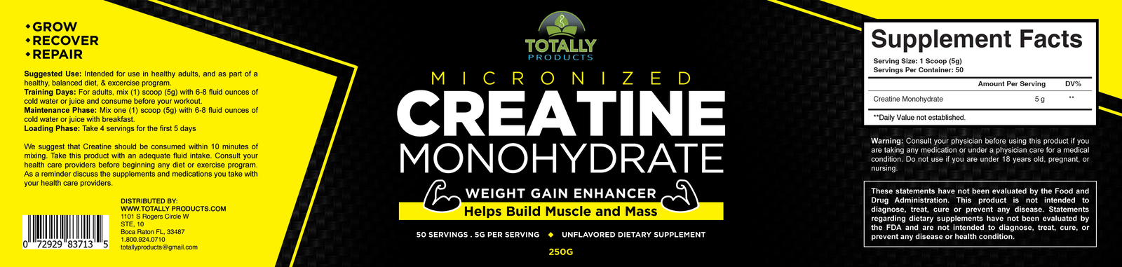 Micronized Creatine Monohydrate Build Muscle Mass & Keto BHB Weight Management