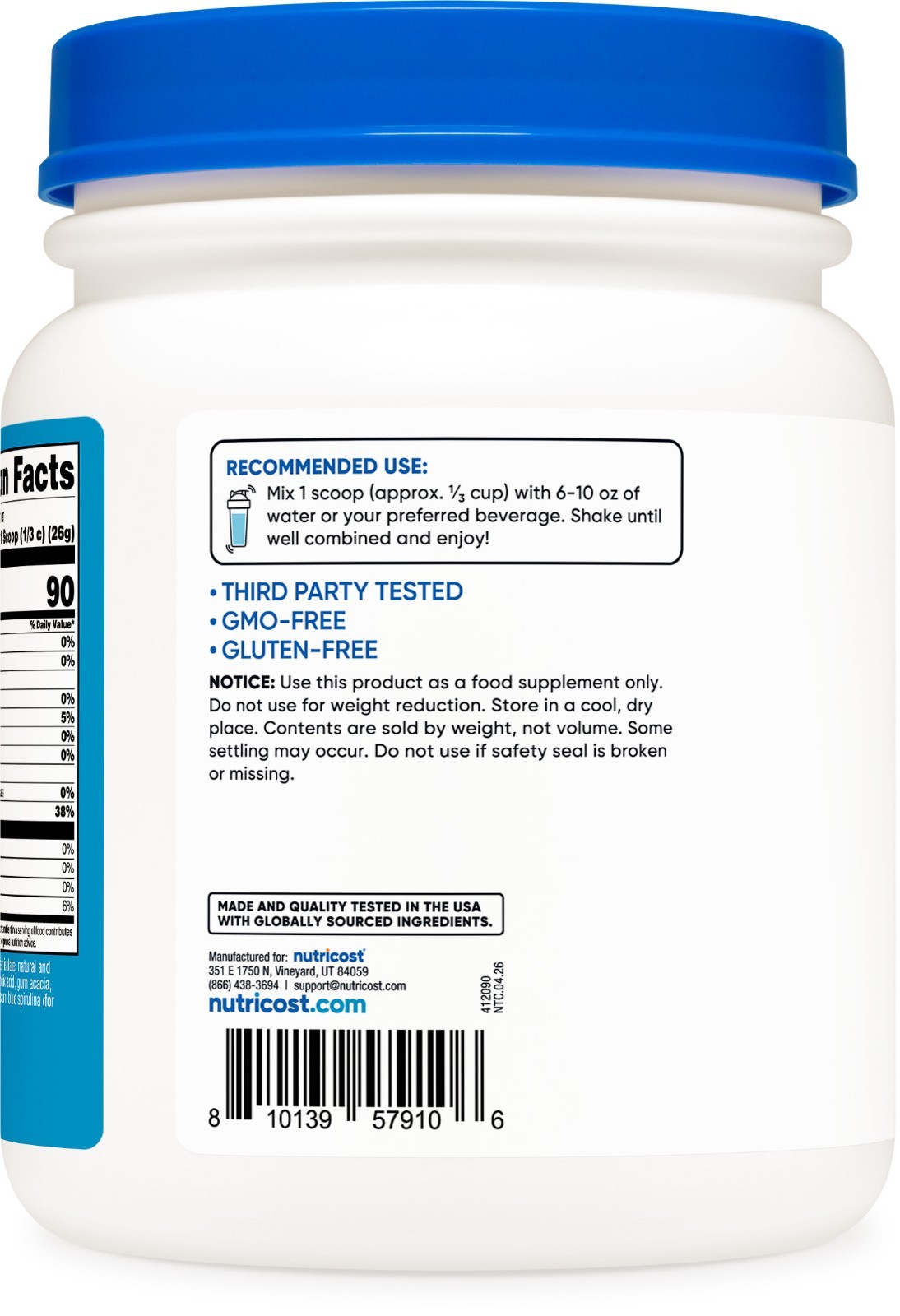 Nutricost Clear Whey Protein Isolate Powder (Blue Razz Pop) 1 LB – 20g Protein