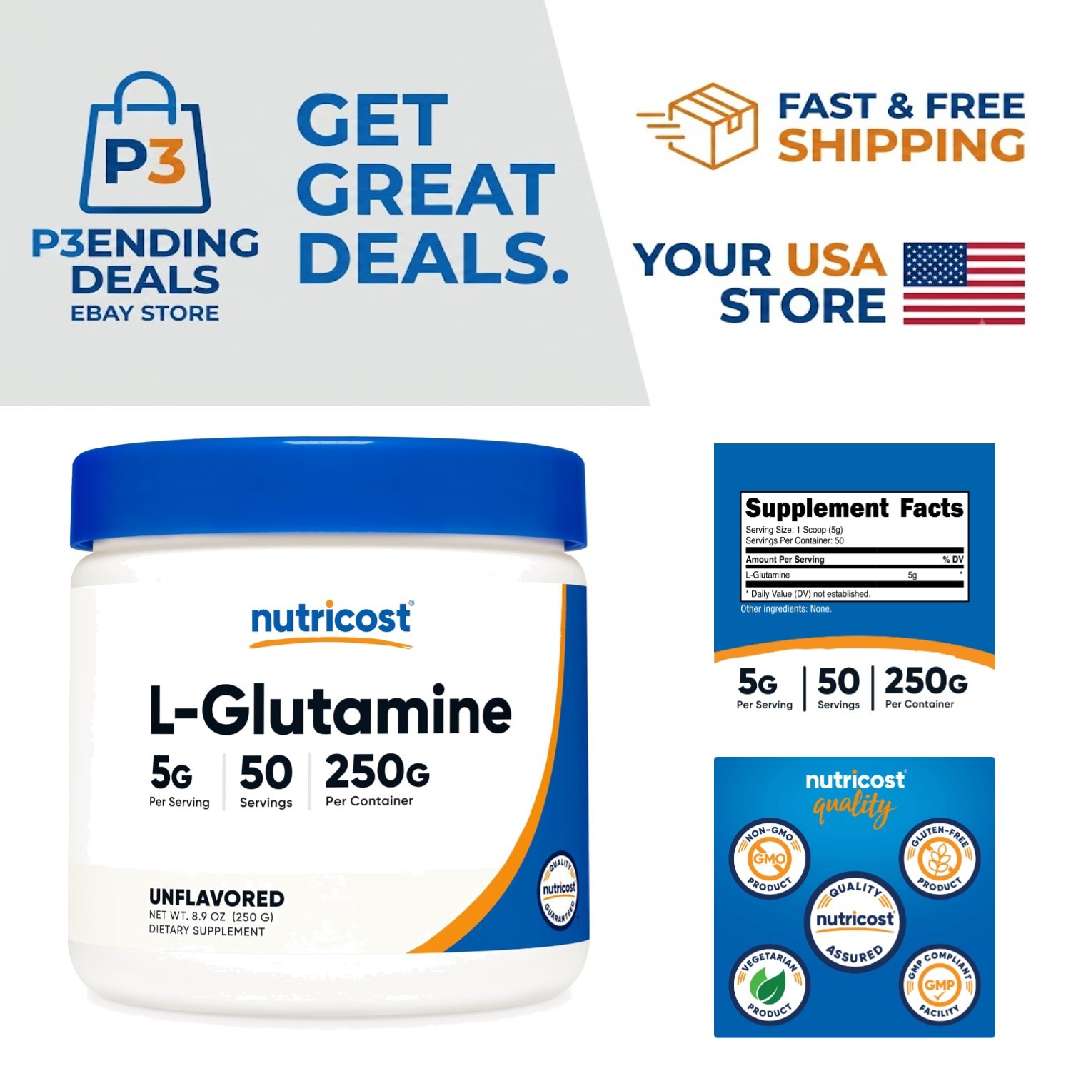 250g L-Glutamine Powder: Your Solution for Gut Health & Muscle Recovery