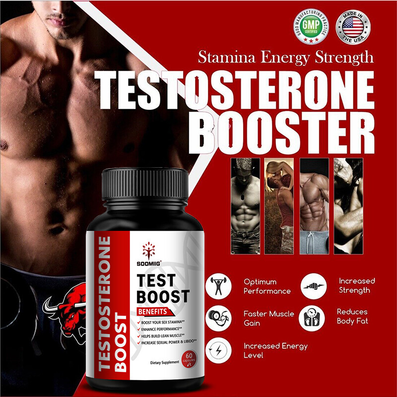 TEST BOOST Max Men Testosterone Strength Build Muscle Power Sex bOOst, 120 CAPS