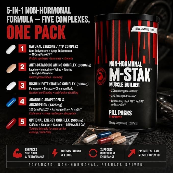 Universal Nutrition Animal M-Stak – 21 Packs – The Non-Hormonal Anabolic Stack