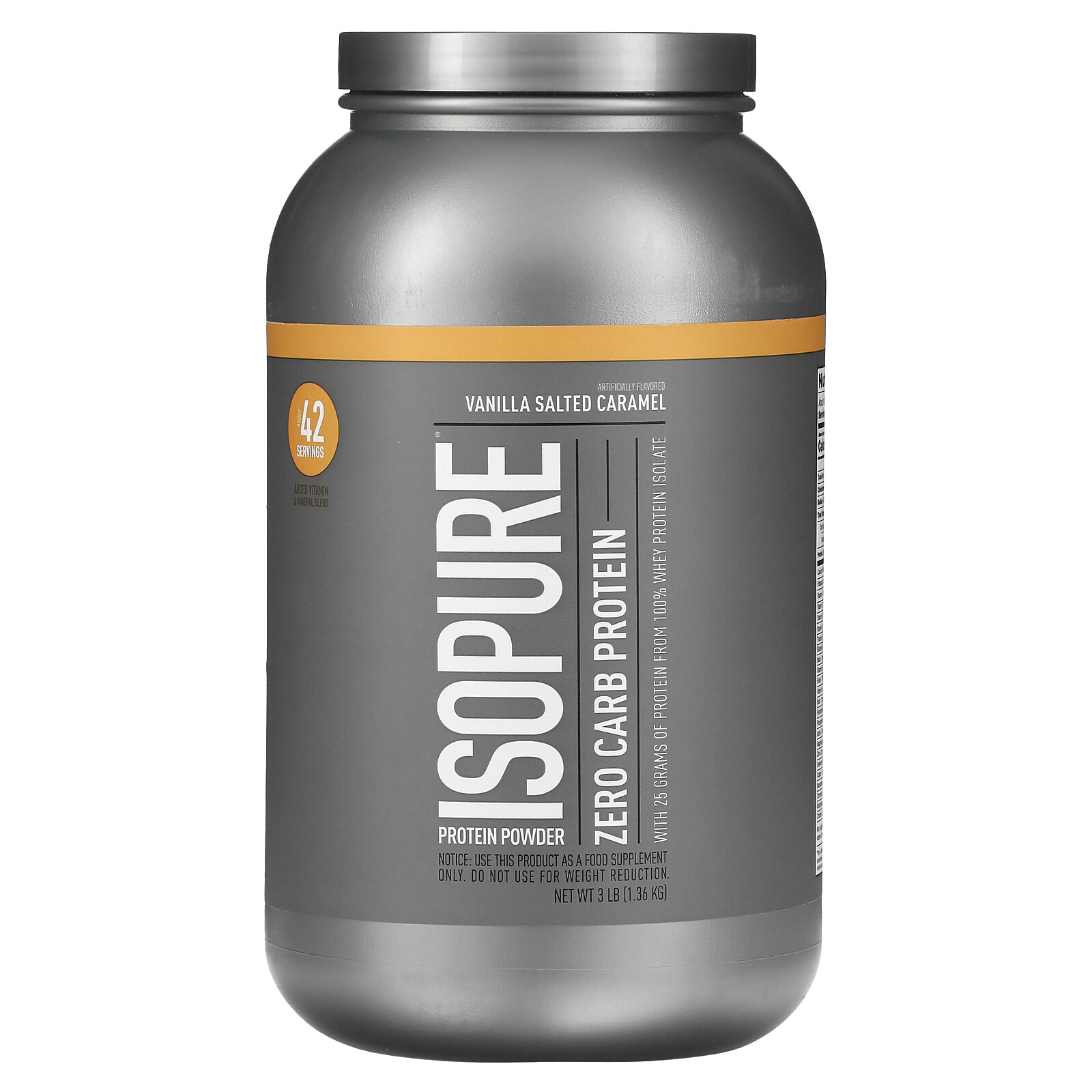 Zero Carb Protein Powder, Vanilla Salted Caramel, 3 lb (1.36 kg)