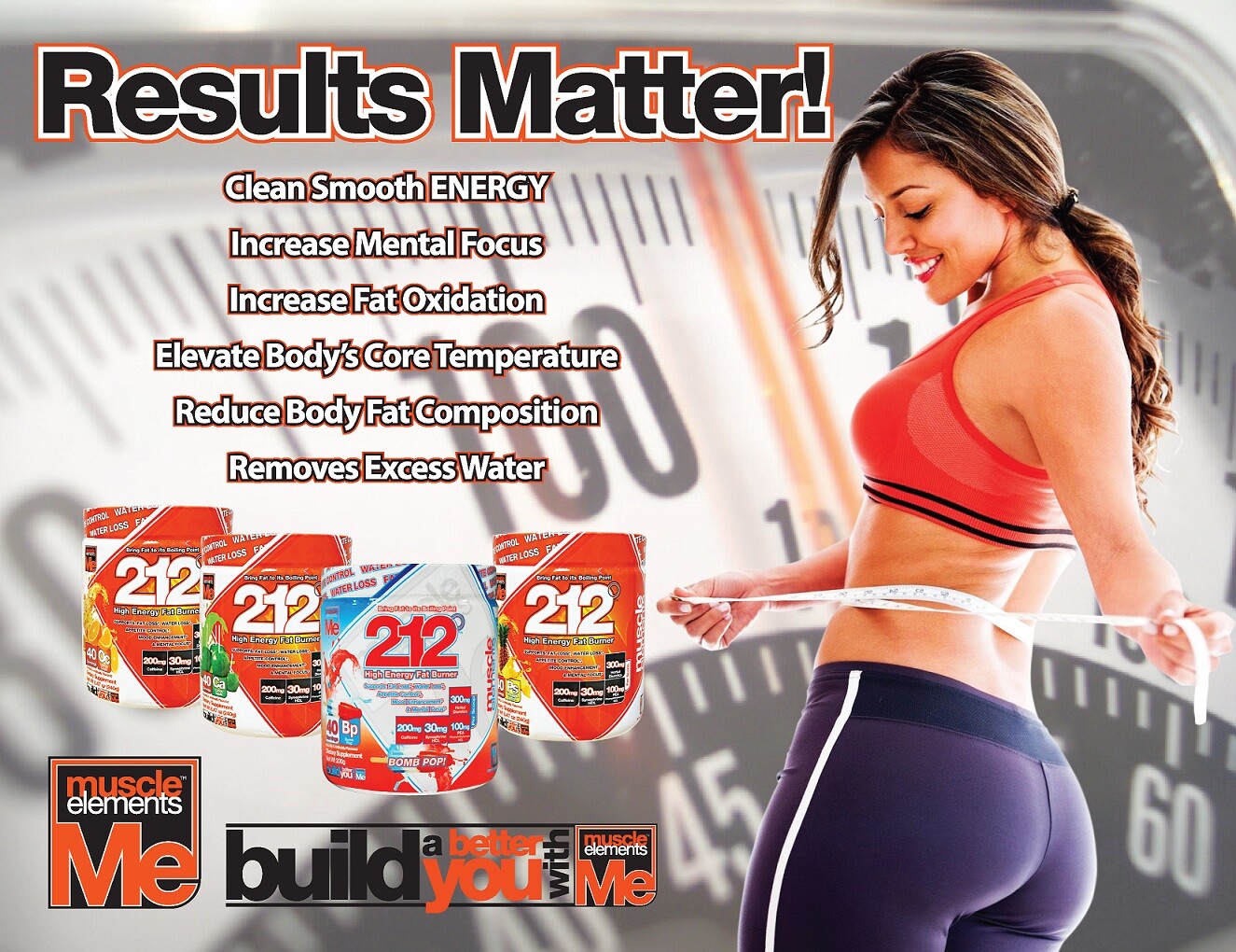 Muscle Elements 212° FAT BURNER Weight Loss ENERGY Powder 40 Serves Gummy Bear!
