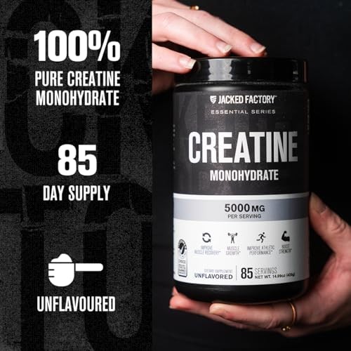 Creatine Monohydrate Powder 425g 85 Servings Unflavored Vegan