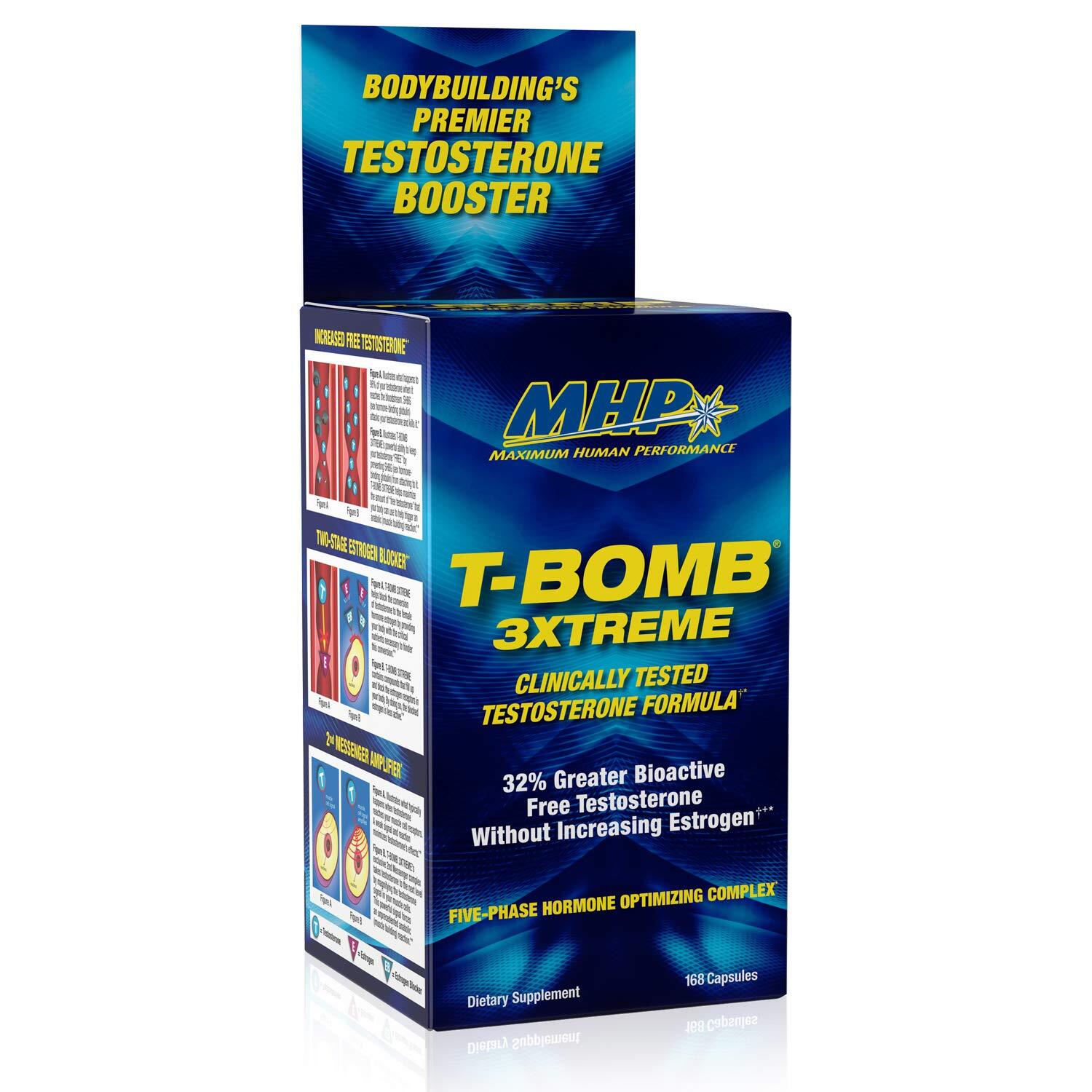 T Bomb 3xtreme 180 Count Testosterone Booster 5 Phase Hormone Complex