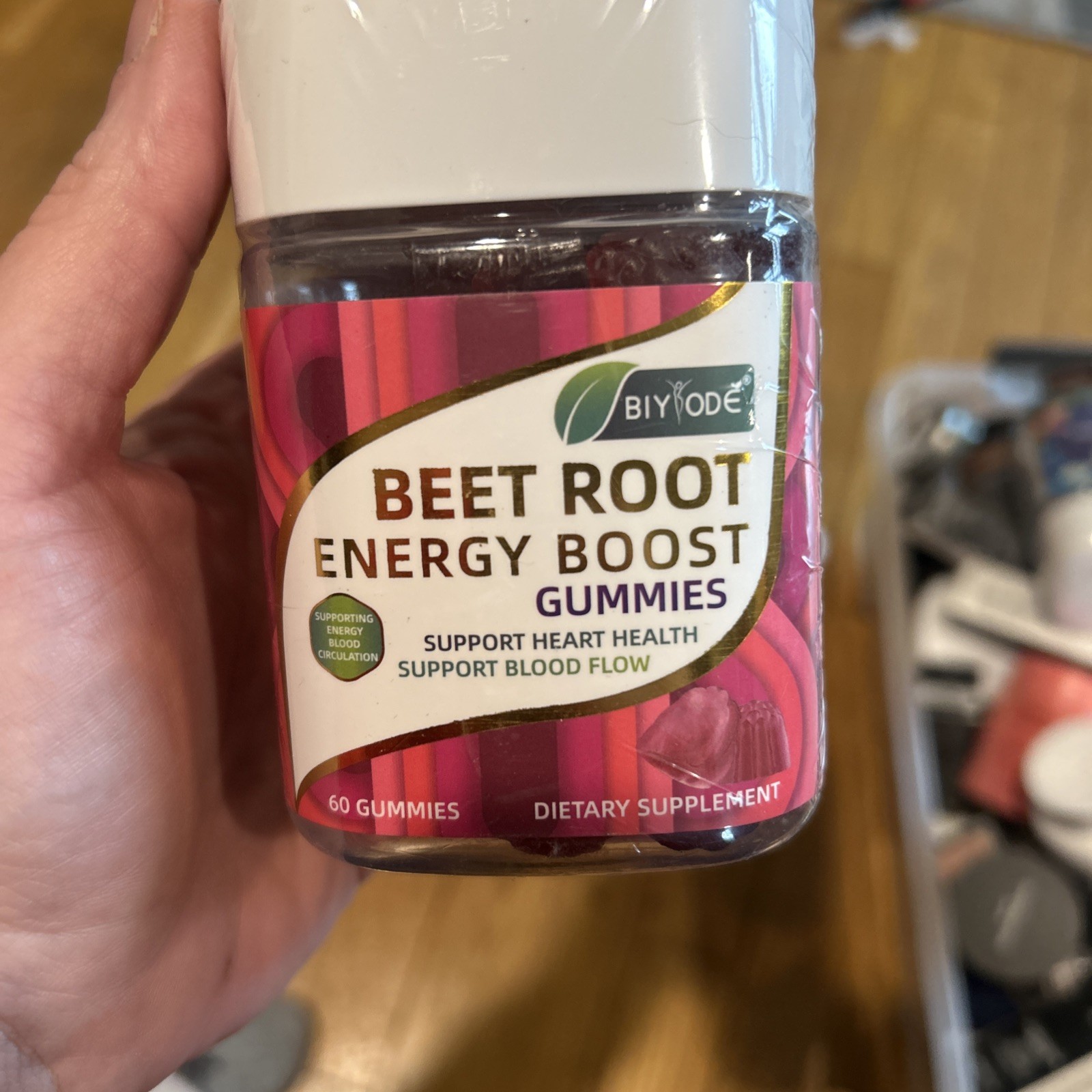 Biyode Beet Root Energy Boost Gummies 60 Gummies. Exp 09/26