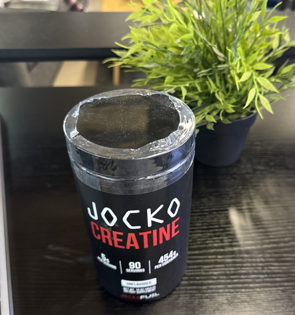 JOCKO Fuel Creatine Powder Unflavored 90 Servings 16 Ounces Exp 11/2027 Amazing