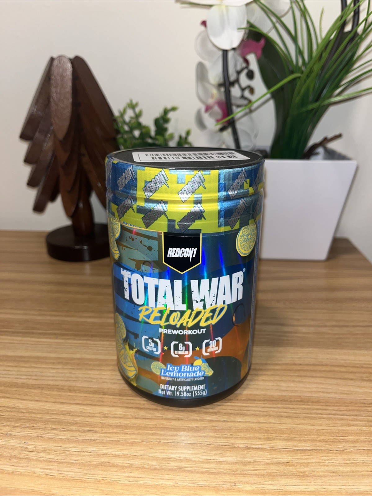 Redcon1 Total War Reloaded Preworkout 30 Serving Powder Redcon Icy Blue Lemonade