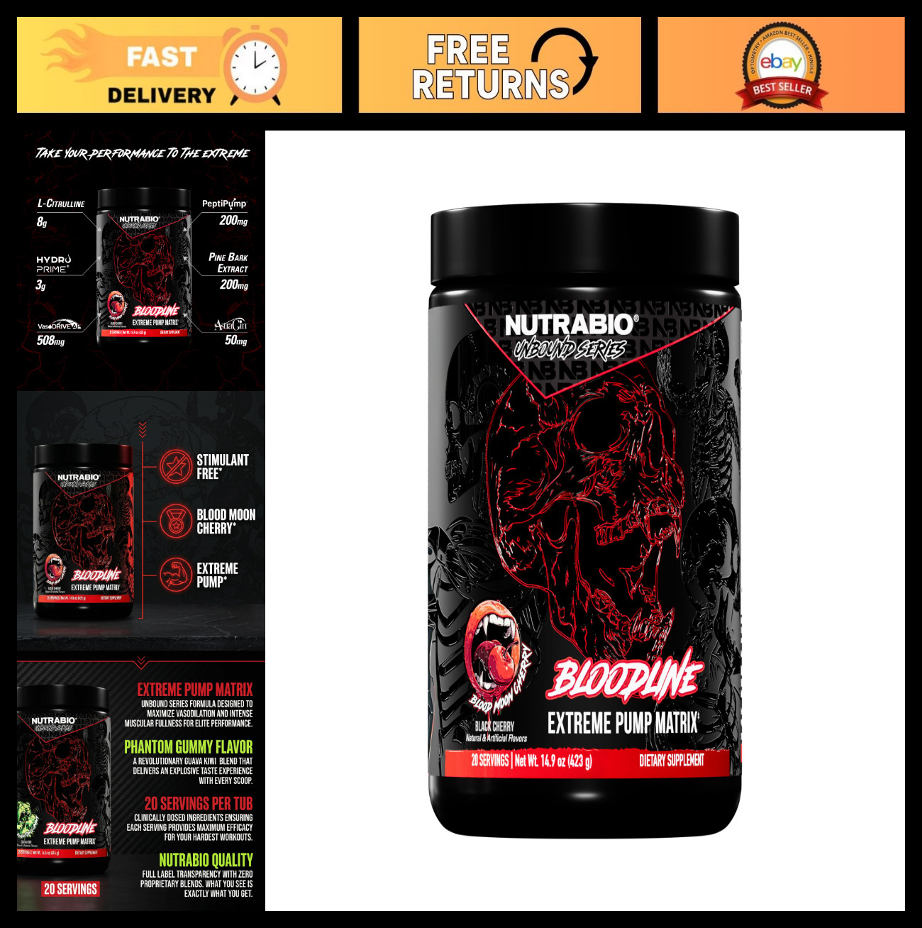 Pre Workout Pump Matrix – L-Citrulline, Glycerol, PeptiPump, NO Booster, Caffein