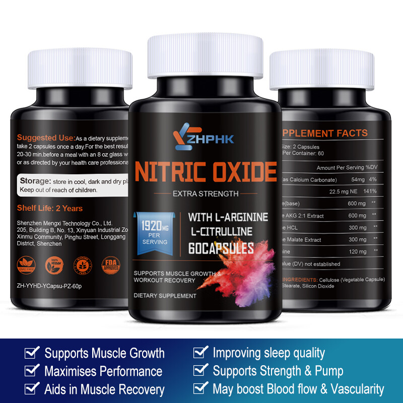 Nitric Oxide Booster Supplement w/L-Arginine 3000mg Premium Workout Muscle Pump