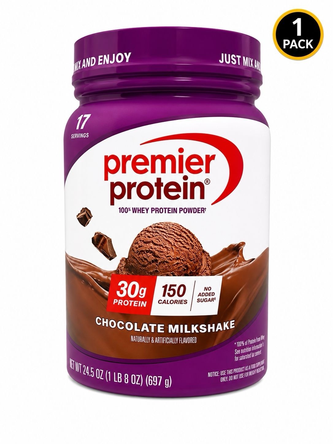 Premier Protein 100% Whey Powder Chocolate Flavor, 30g Protein Exp: 07-2027+