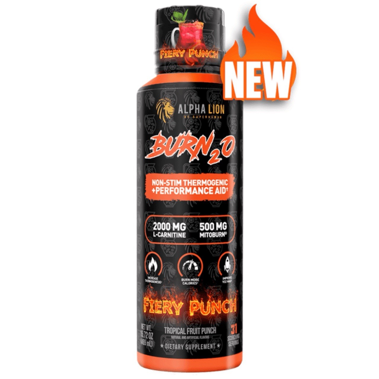 ALPHA LION SUPERHUMAN BURN 2.0 (31 SV) carnitine liquid+fat-burner