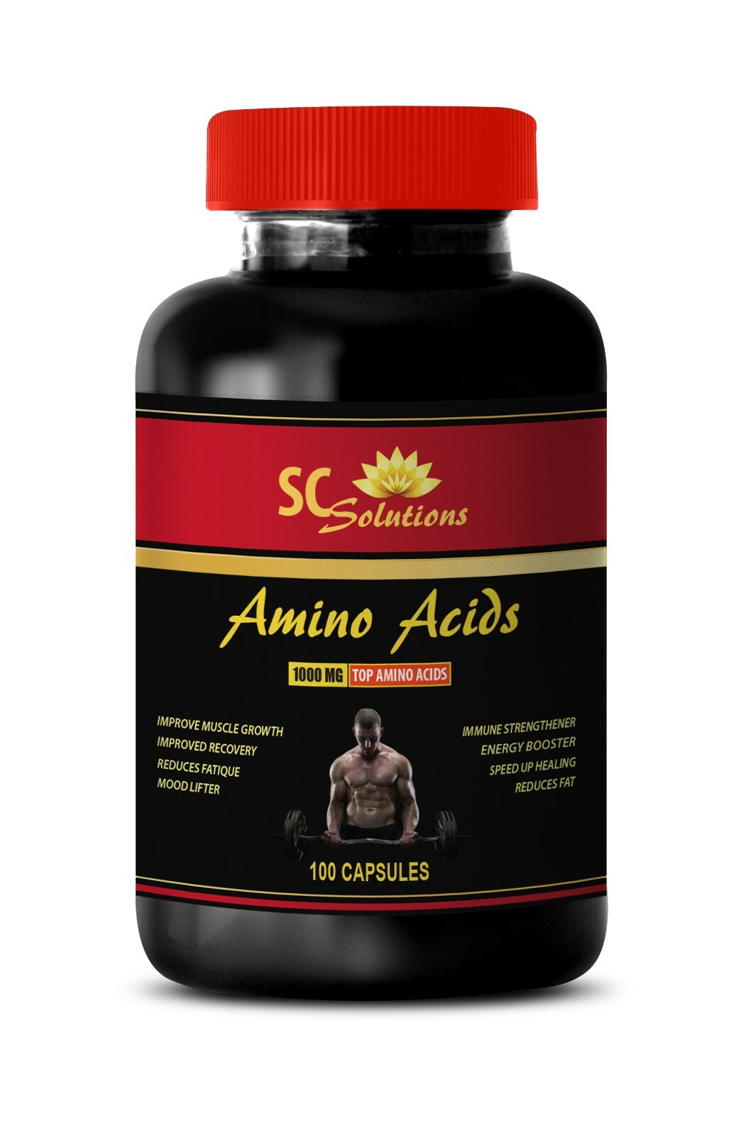 amino acid supplements – AMINO ACID 1000mg – improve recovery – 1 Bottle 100 Cap