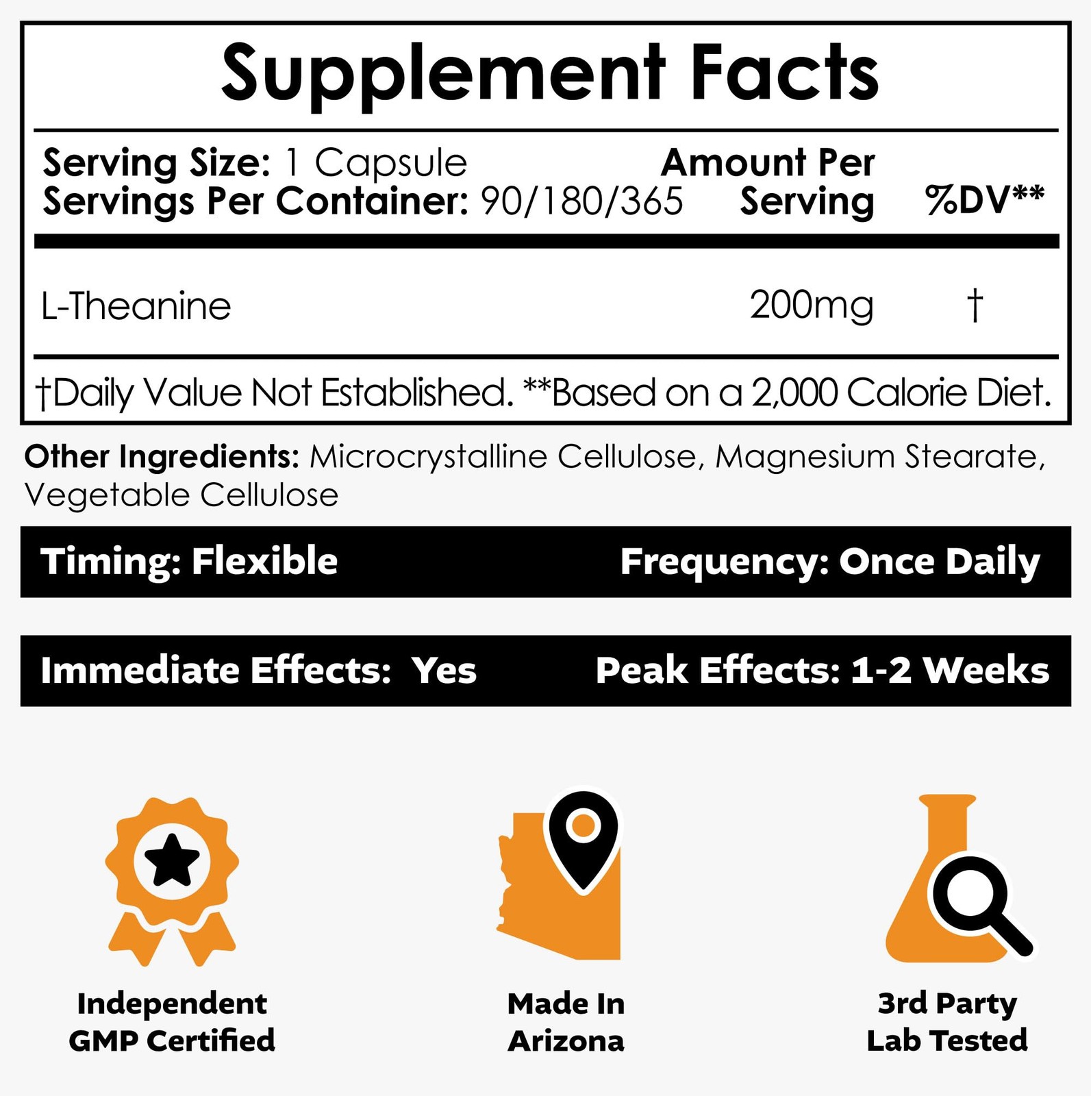 Nootropics Depot LTheanine Capsules 200mg 90 Count | Promotes Relaxation | Su…