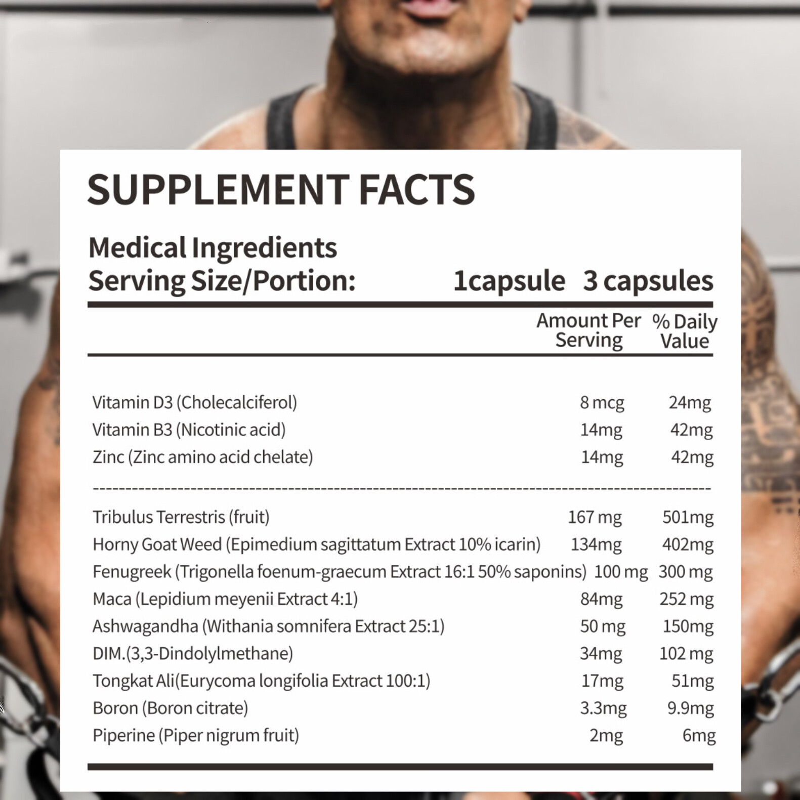 Testosterone Booster for Men, Male Enhancement Pills, Energy Strength Stamina 60