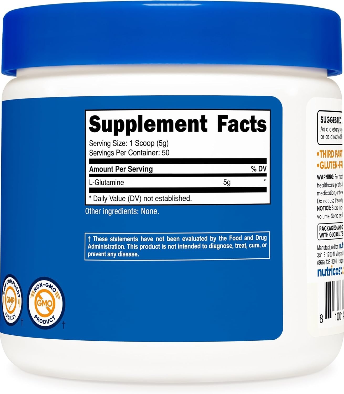 250g L-Glutamine Powder: Your Solution for Gut Health & Muscle Recovery
