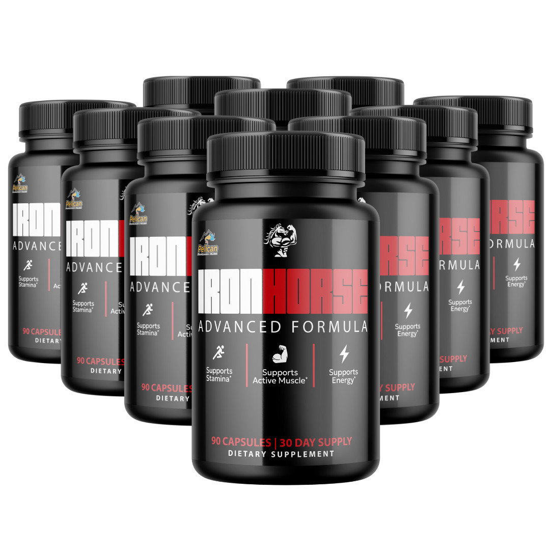 Iron Horse- Bodybuilding & Men’s Health Support- 10 Bottles- 900 Capsules